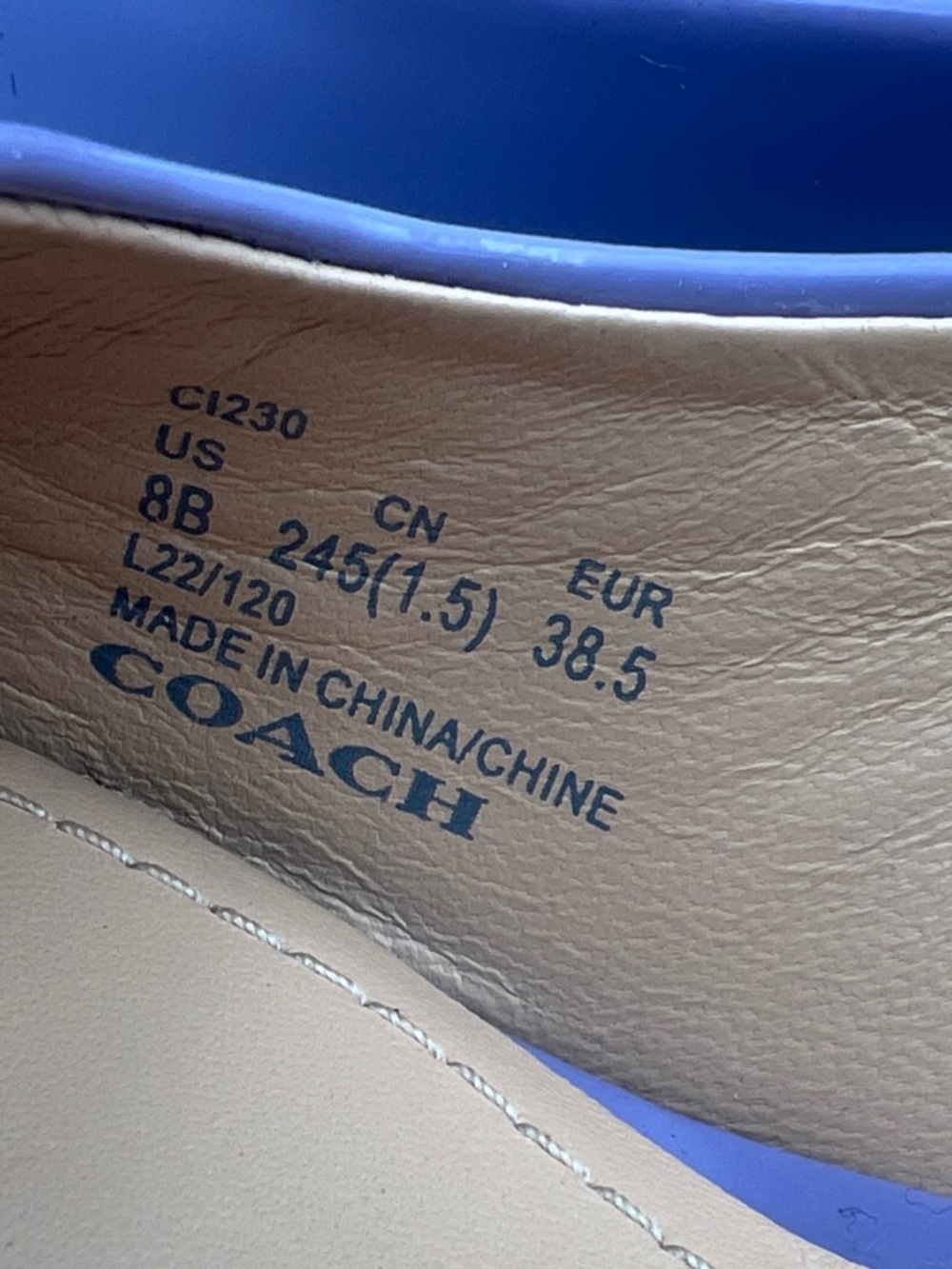 COACH Laurence Patent All Leather Sandal Heel Violet Purple Women’s Size 8 NEW - Picture 8 of 13